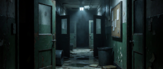 Мрачный коридор в атмосфере survival horror — визуальная ассоциация с ремейком Resident Evil 2