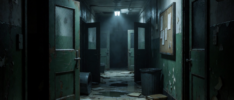 Мрачный коридор в атмосфере survival horror — визуальная ассоциация с ремейком Resident Evil 2