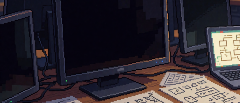 Иллюстрация к новости о массовых сокращениях в студии Heart Machine, авторов Hyper Light Drifter